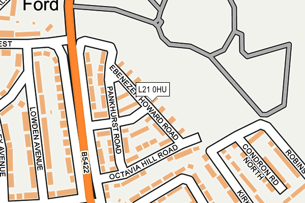 L21 0HU map - OS OpenMap – Local (Ordnance Survey)