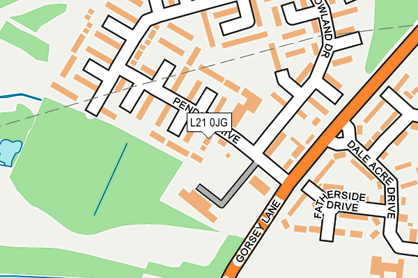 L21 0JG map - OS OpenMap – Local (Ordnance Survey)
