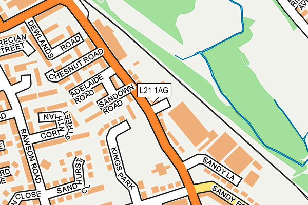 L21 1AG map - OS OpenMap – Local (Ordnance Survey)