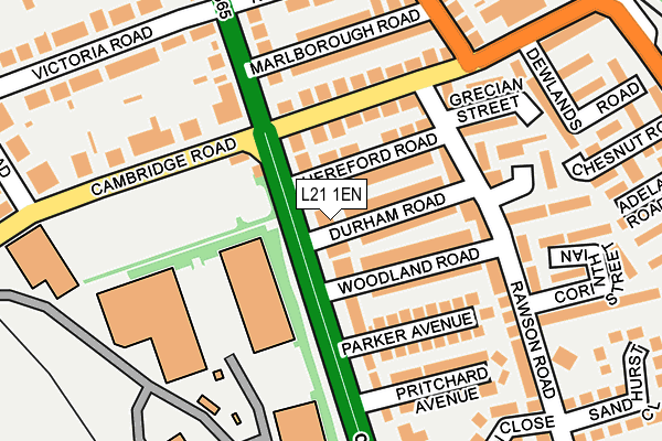 L21 1EN map - OS OpenMap – Local (Ordnance Survey)