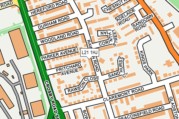 L21 1HJ map - OS OpenMap – Local (Ordnance Survey)