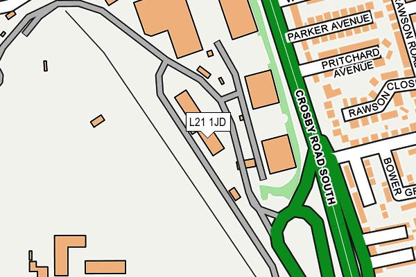 L21 1JD map - OS OpenMap – Local (Ordnance Survey)