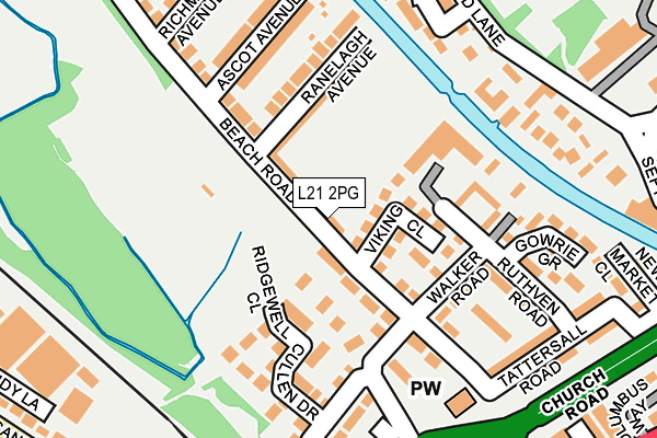 L21 2PG map - OS OpenMap – Local (Ordnance Survey)