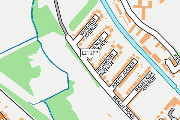 L21 2PP map - OS OpenMap – Local (Ordnance Survey)