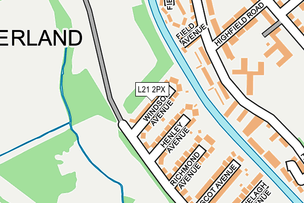 L21 2PX map - OS OpenMap – Local (Ordnance Survey)