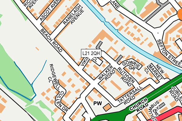 L21 2QH map - OS OpenMap – Local (Ordnance Survey)