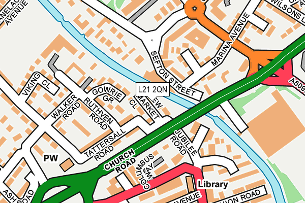 L21 2QN map - OS OpenMap – Local (Ordnance Survey)