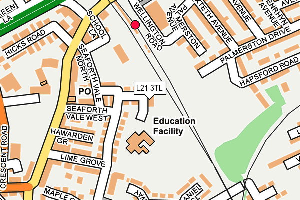 L21 3TL map - OS OpenMap – Local (Ordnance Survey)