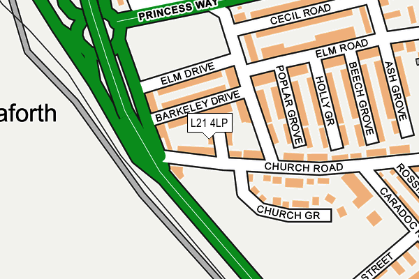 L21 4LP map - OS OpenMap – Local (Ordnance Survey)