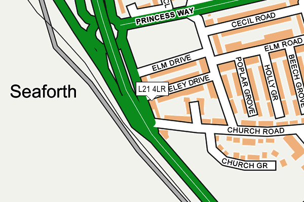 L21 4LR map - OS OpenMap – Local (Ordnance Survey)