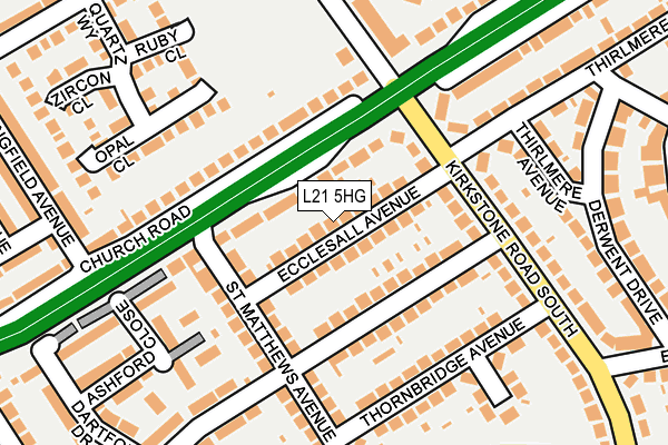 L21 5HG map - OS OpenMap – Local (Ordnance Survey)