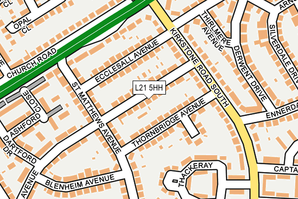 L21 5HH map - OS OpenMap – Local (Ordnance Survey)