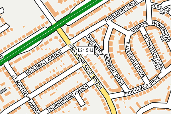 L21 5HJ map - OS OpenMap – Local (Ordnance Survey)