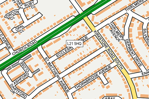 L21 5HQ map - OS OpenMap – Local (Ordnance Survey)