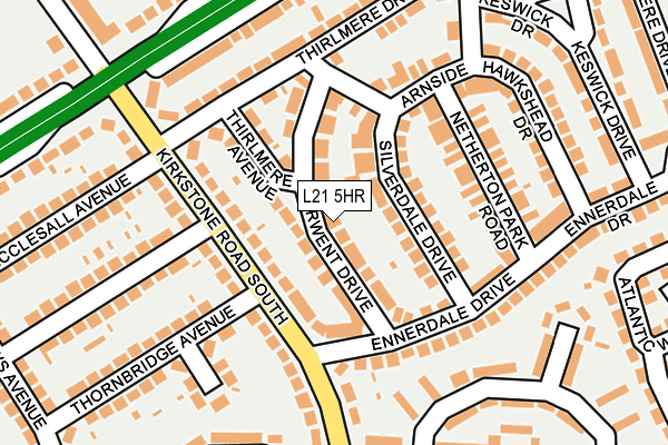 L21 5HR map - OS OpenMap – Local (Ordnance Survey)