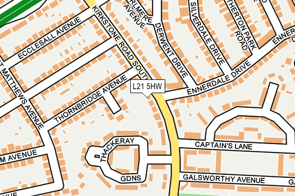 L21 5HW map - OS OpenMap – Local (Ordnance Survey)
