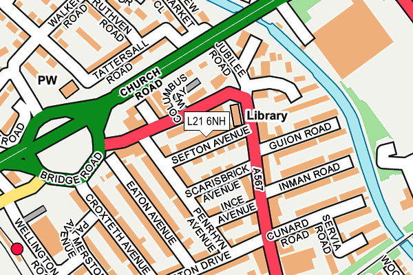 L21 6NH map - OS OpenMap – Local (Ordnance Survey)
