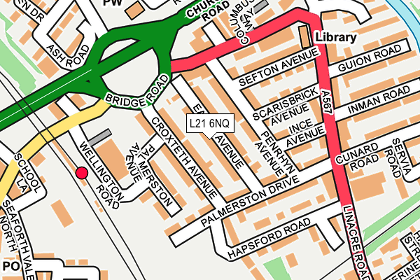 L21 6NQ map - OS OpenMap – Local (Ordnance Survey)