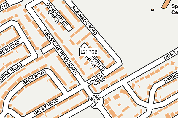 L21 7GB map - OS OpenMap – Local (Ordnance Survey)