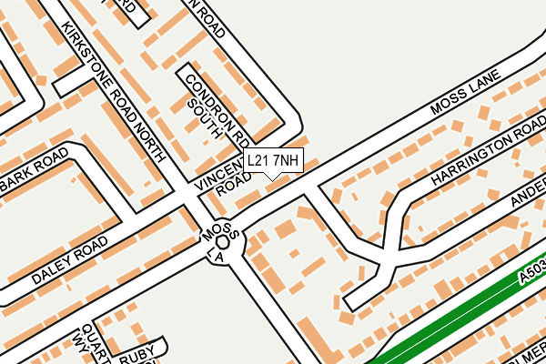 L21 7NH map - OS OpenMap – Local (Ordnance Survey)