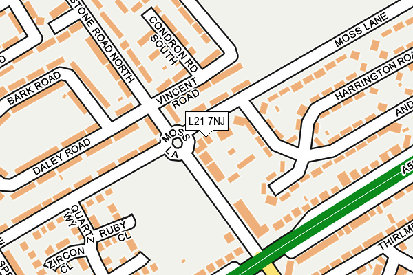 L21 7NJ map - OS OpenMap – Local (Ordnance Survey)