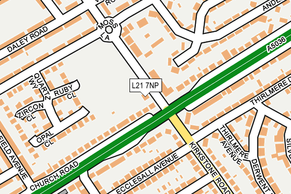 L21 7NP map - OS OpenMap – Local (Ordnance Survey)