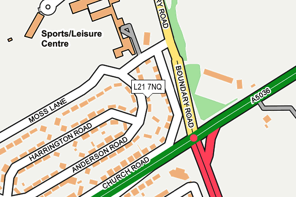 L21 7NQ map - OS OpenMap – Local (Ordnance Survey)