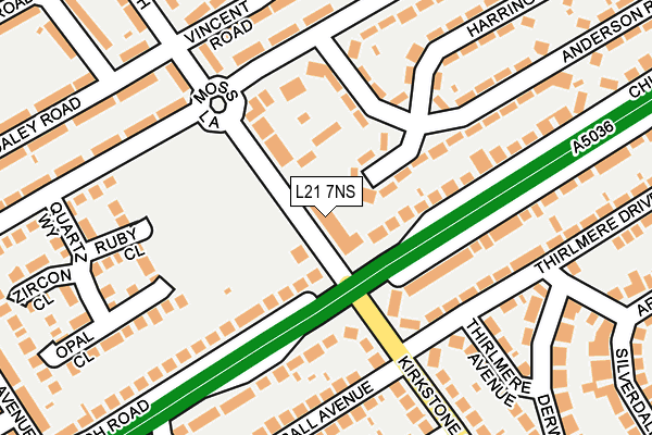 L21 7NS map - OS OpenMap – Local (Ordnance Survey)