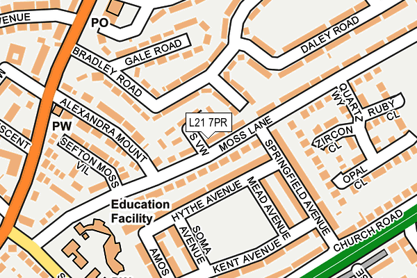 L21 7PR map - OS OpenMap – Local (Ordnance Survey)