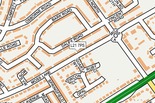 L21 7PS map - OS OpenMap – Local (Ordnance Survey)