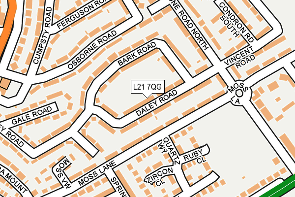 L21 7QG map - OS OpenMap – Local (Ordnance Survey)