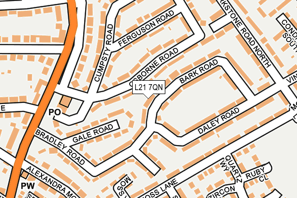 L21 7QN map - OS OpenMap – Local (Ordnance Survey)