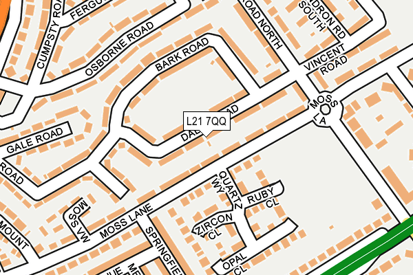 L21 7QQ map - OS OpenMap – Local (Ordnance Survey)