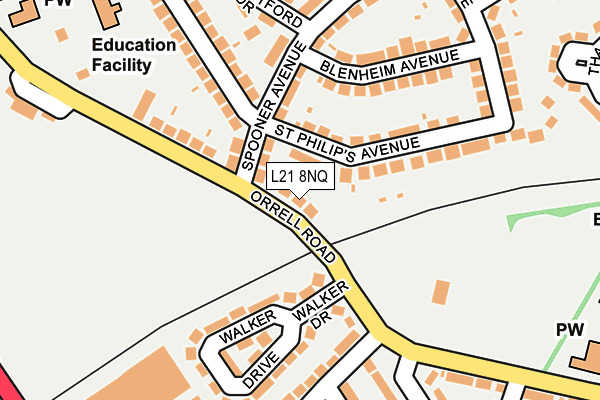 L21 8NQ map - OS OpenMap – Local (Ordnance Survey)