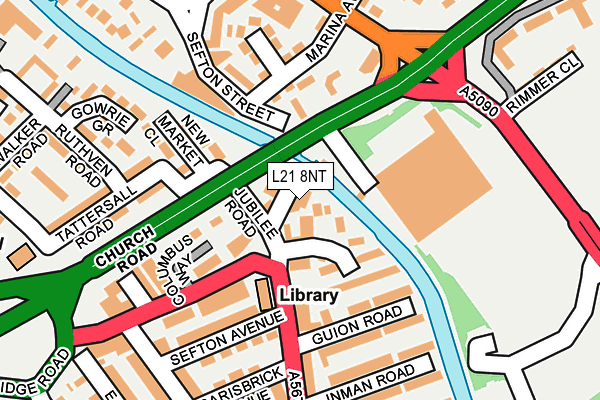 L21 8NT map - OS OpenMap – Local (Ordnance Survey)