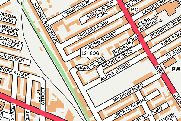 L21 8QG map - OS OpenMap – Local (Ordnance Survey)
