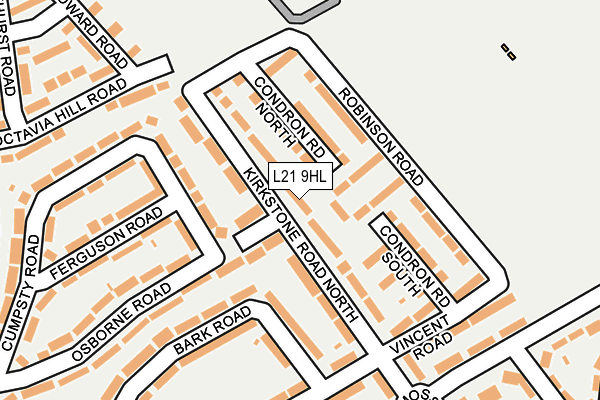 L21 9HL map - OS OpenMap – Local (Ordnance Survey)