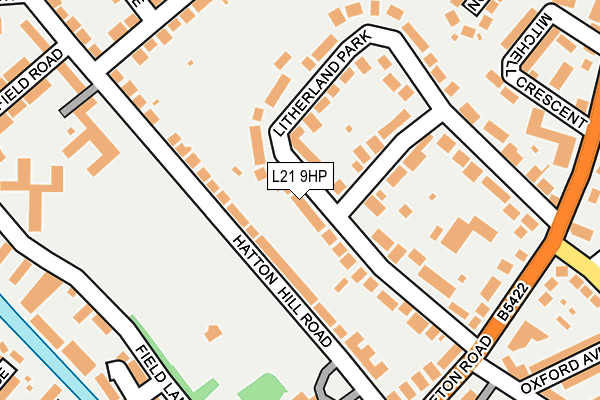L21 9HP map - OS OpenMap – Local (Ordnance Survey)