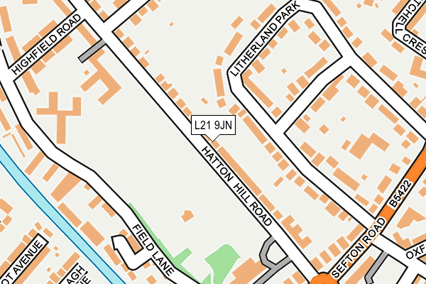 L21 9JN map - OS OpenMap – Local (Ordnance Survey)