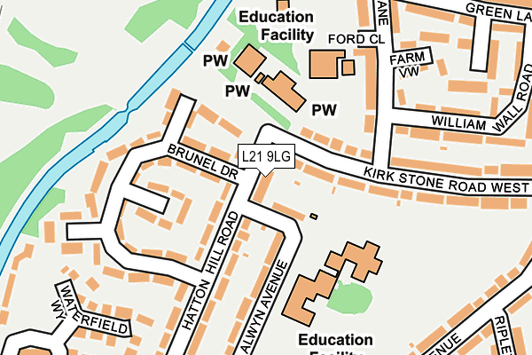 L21 9LG map - OS OpenMap – Local (Ordnance Survey)