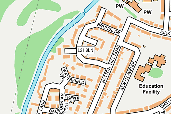 L21 9LN map - OS OpenMap – Local (Ordnance Survey)