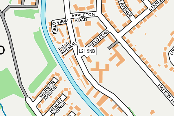 L21 9NB map - OS OpenMap – Local (Ordnance Survey)