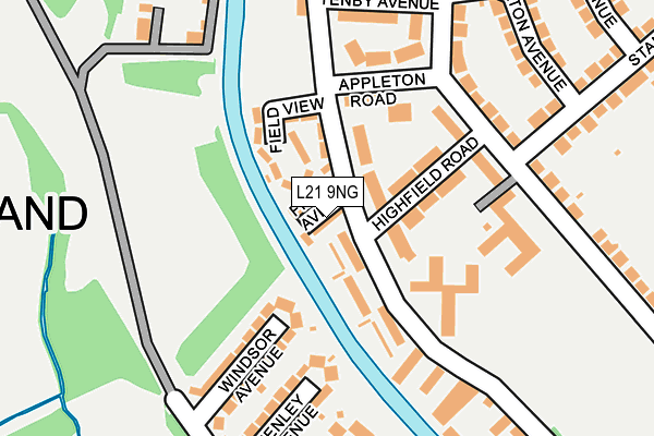 L21 9NG map - OS OpenMap – Local (Ordnance Survey)