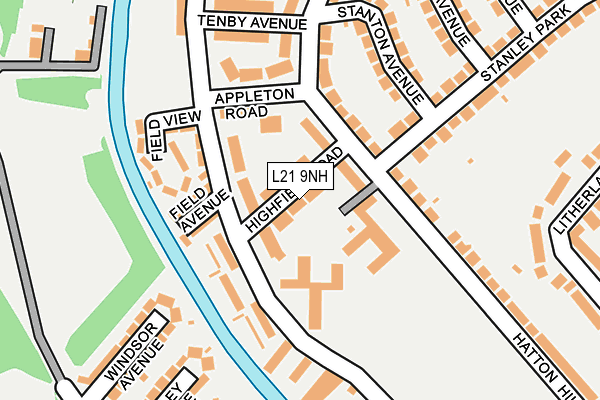 L21 9NH map - OS OpenMap – Local (Ordnance Survey)
