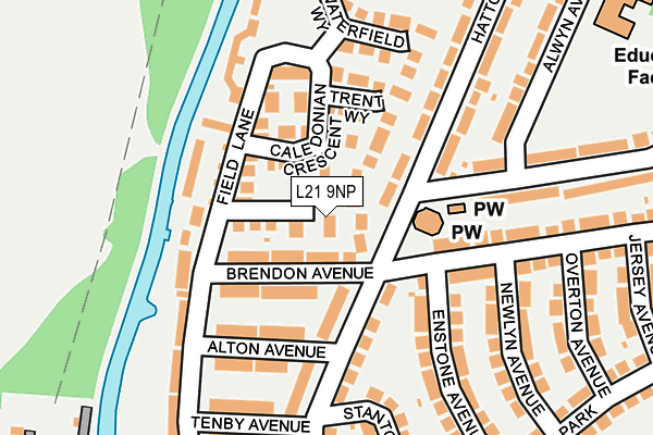 L21 9NP map - OS OpenMap – Local (Ordnance Survey)