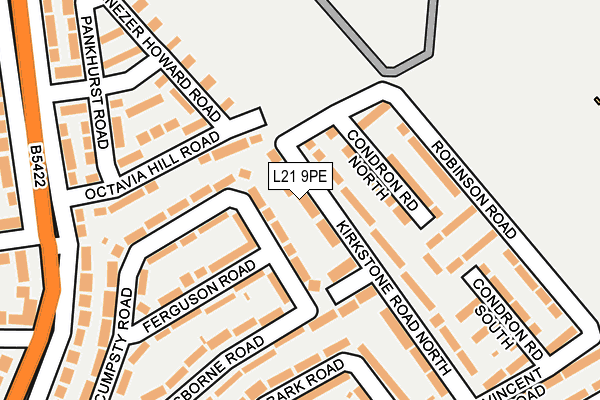 L21 9PE map - OS OpenMap – Local (Ordnance Survey)
