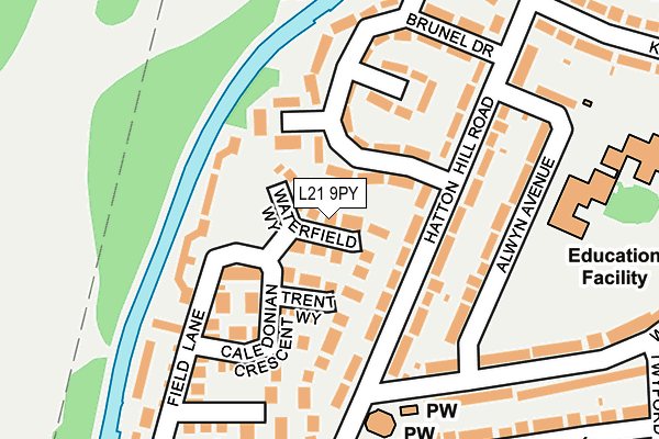 L21 9PY map - OS OpenMap – Local (Ordnance Survey)