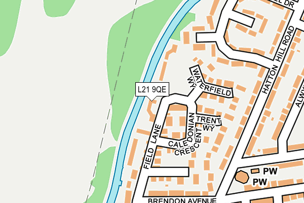 L21 9QE map - OS OpenMap – Local (Ordnance Survey)
