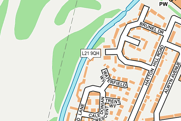 L21 9QH map - OS OpenMap – Local (Ordnance Survey)