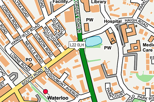 L22 0LH map - OS OpenMap – Local (Ordnance Survey)